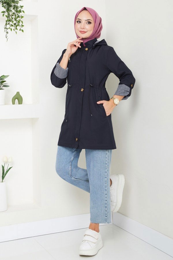 Trenchcoat 1002MSA980 Navy Blue - 2