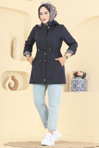 M.S.A. - Trenchcoat 1002MSA980 Navy Blue
