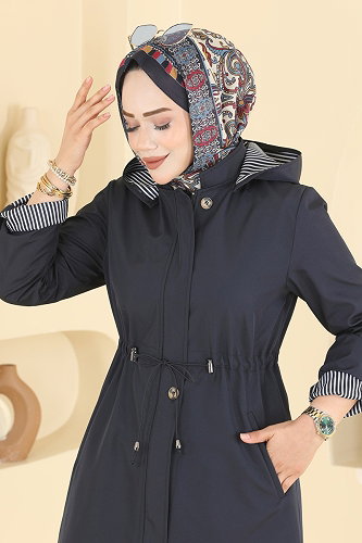 moda selvim ترانشكوت كحلي 1002MSA980 - Thumbnail