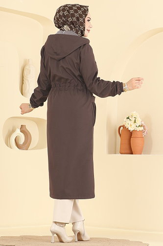 moda selvim Trenchcoat 1005MSA980 Bitter Brown - Thumbnail
