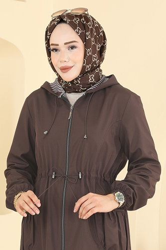 moda selvim ترانشكوت بني غامق 1005MSA980 - Thumbnail