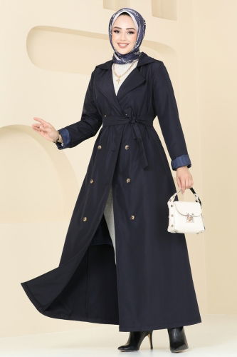 E.M.S. - Trenchcoat 124EMS872 Navy Blue