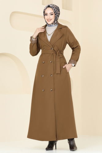 moda selvim Trenchcoat 124EMS872 Tan - Thumbnail