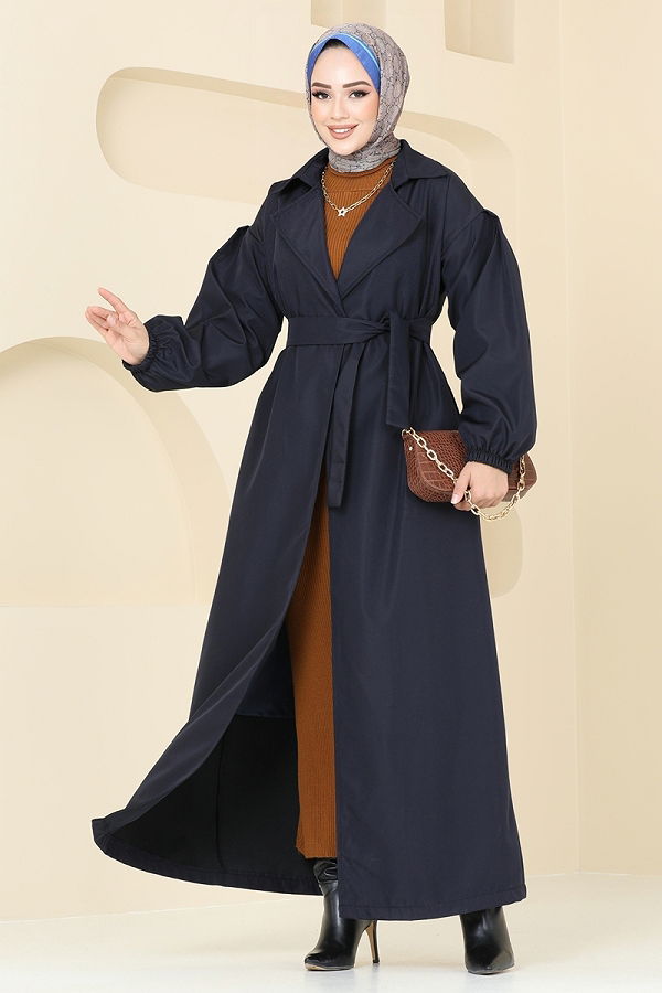 E.M.S. - Trenchcoat 125EMS872 Navy Blue