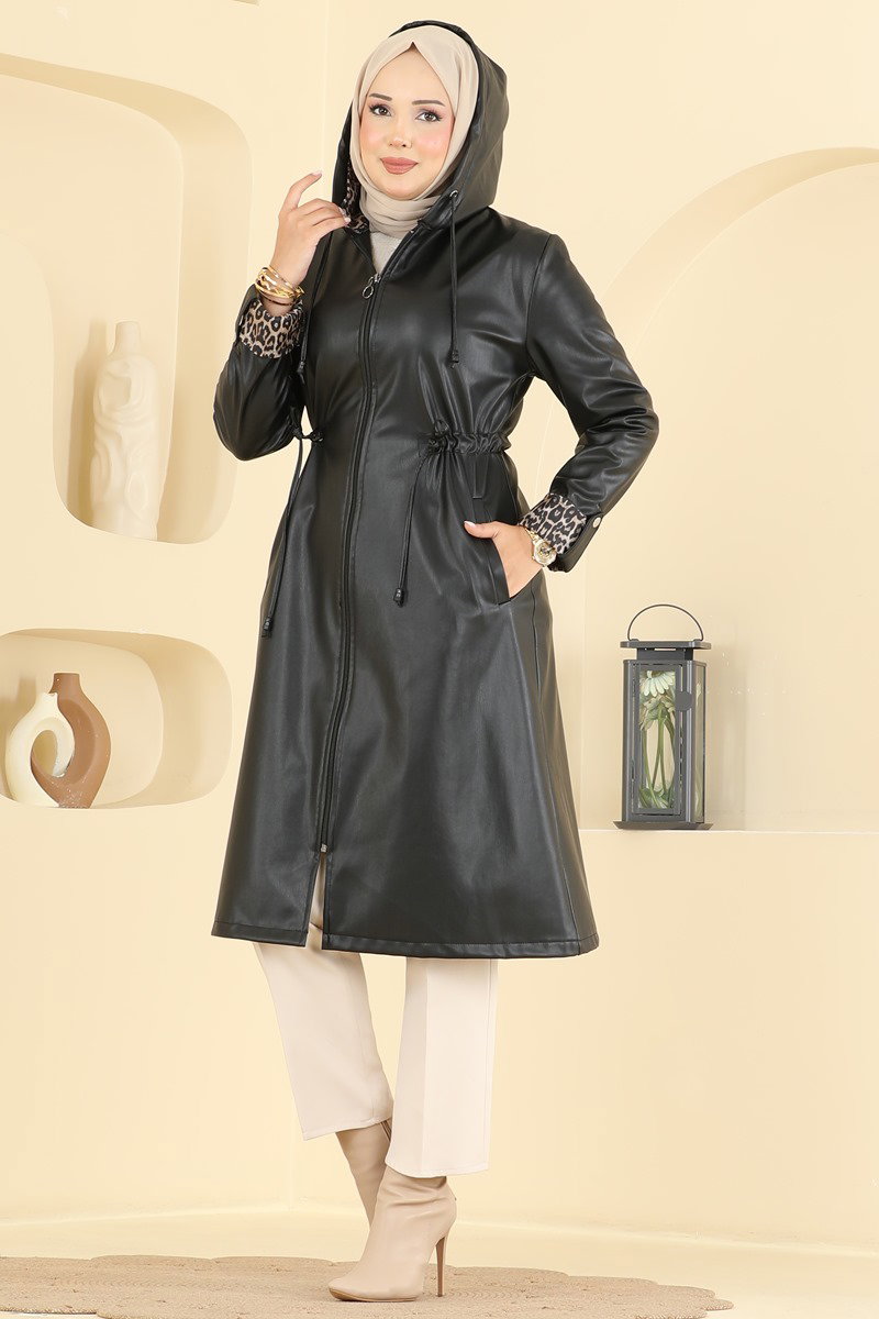 Trenchcoat 1310ORG1169 Black - Moda Selvim