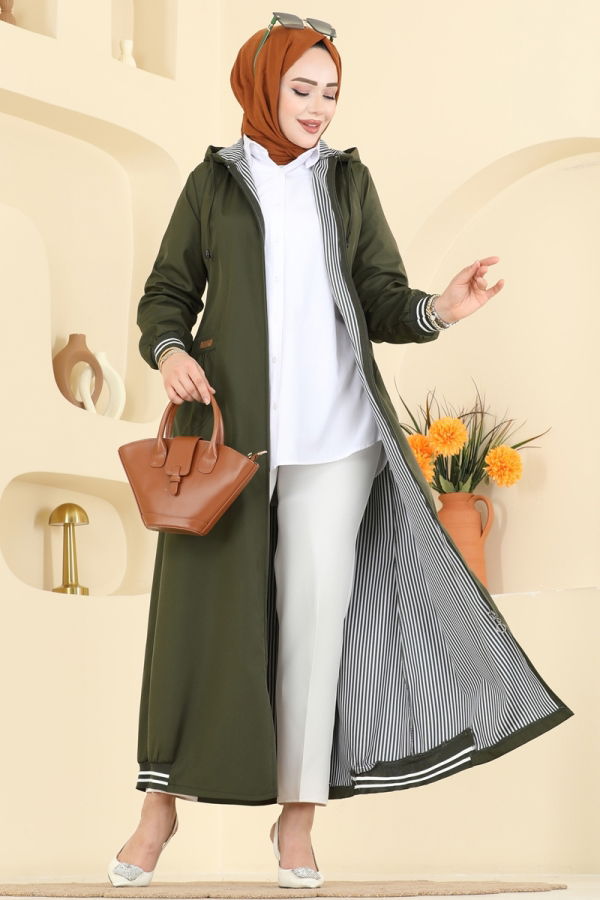 Modaselvim Trenchcoat Trenchcoat 1418ORG1169 Khaki