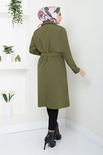 moda selvim TRENCHCOAT 16122BSK984-M Khaki - Thumbnail