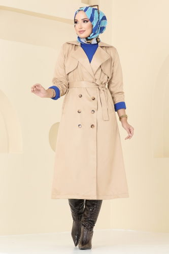 moda selvim Trenchcoat 1955TEG847 Vision - Thumbnail