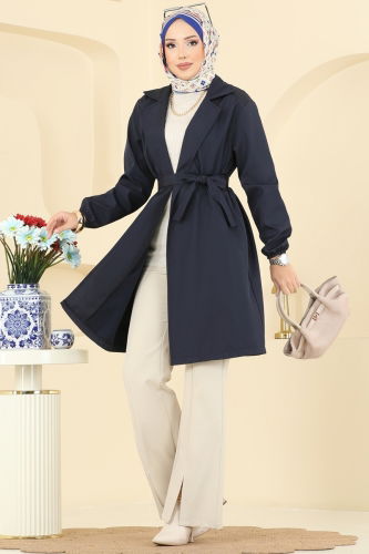 M.P.R. - Trenchcoat 21195MPR1163 Navy Blue
