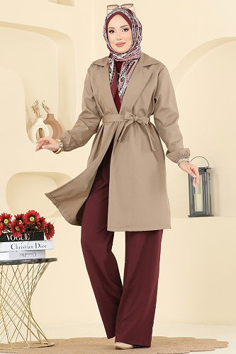 moda selvim Trenchcoat 21195MPR1163 Vision - Thumbnail