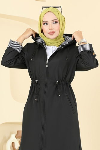 moda selvim ترانشكوت أسود 2511MSA980 - Thumbnail