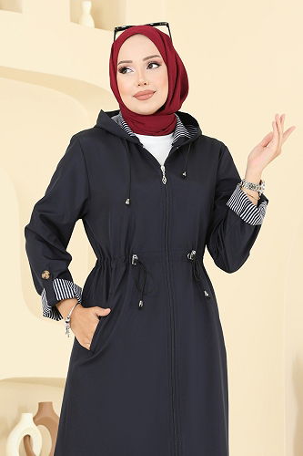 moda selvim ترانشكوت كحلي 2511MSA980 - Thumbnail