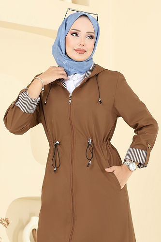 moda selvim Trenchcoat 2511MSA980 Tan - Thumbnail