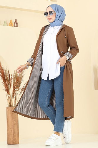 moda selvim Trenchcoat 2511MSA980 Tan - Thumbnail
