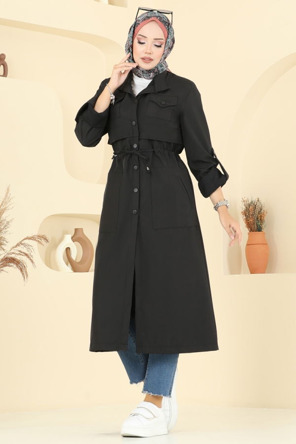Modaselvim Trenchcoat Trenchcoat 2512MSA980 Black