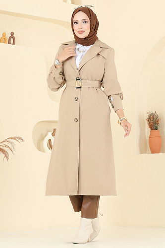 moda selvim Trenchcoat 2513MSA980 Beige - Thumbnail