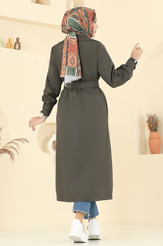 moda selvim ترانشكوت اخضر عفني 2513MSA980 - Thumbnail