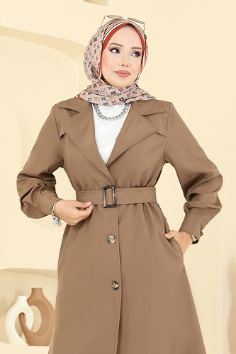 moda selvim Trenchcoat 2513MSA980 Tan - Thumbnail