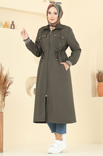 moda selvim Trenchcoat 2514MSA980 Khaki - Thumbnail