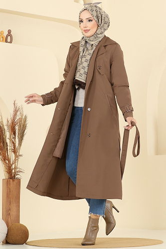 moda selvim Trenchcoat 2515MSA980 Tan - Thumbnail