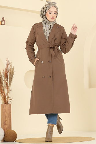 moda selvim Trenchcoat 2515MSA980 Tan - Thumbnail