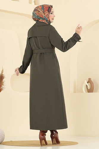moda selvim Trenchcoat 2517MSA980 Khaki - Thumbnail