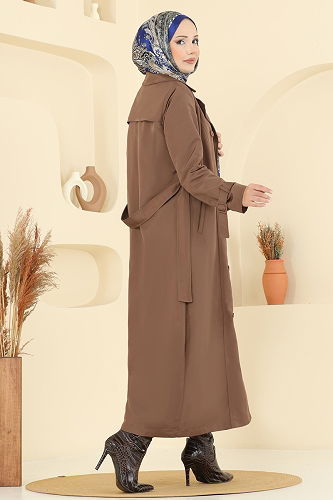 moda selvim Trenchcoat 2517MSA980 Tan - Thumbnail
