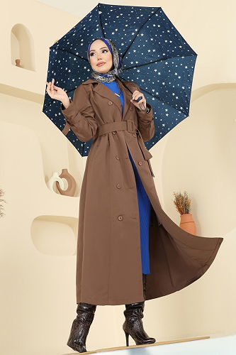 moda selvim Trenchcoat 2517MSA980 Tan - Thumbnail
