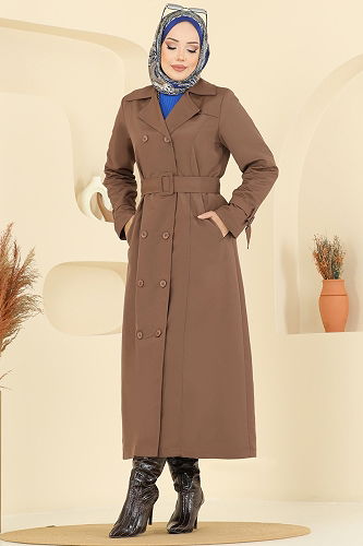 moda selvim Trenchcoat 2517MSA980 Tan - Thumbnail