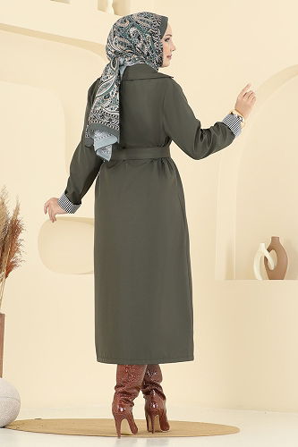 moda selvim ترانشكوت اخضر عفني 2518MSA980 - Thumbnail