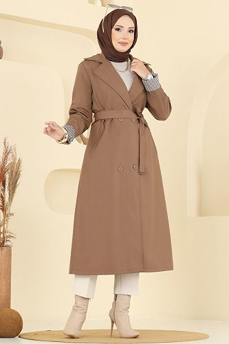 moda selvim Trenchcoat 2518MSA980 Tan - Thumbnail