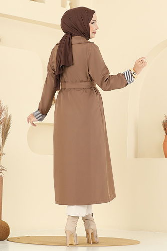 moda selvim Trenchcoat 2518MSA980 Tan - Thumbnail