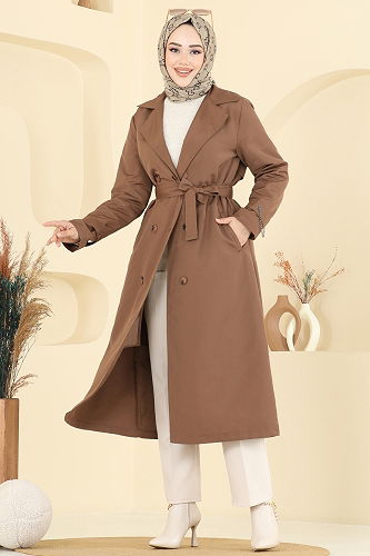 moda selvim Trenchcoat 2519MSA980 Tan - Thumbnail