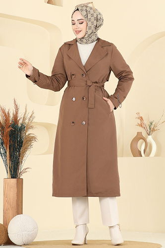 moda selvim Trenchcoat 2519MSA980 Tan - Thumbnail