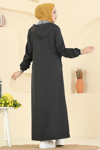 moda selvim Trenchcoat 2521MSA980 Anthracite - Thumbnail