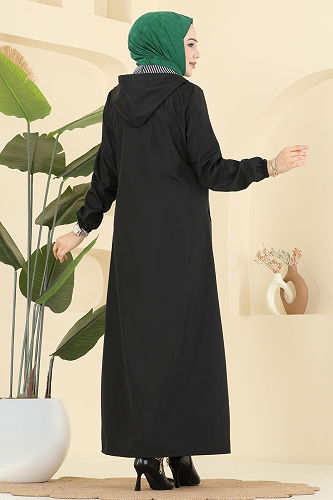 moda selvim ترانشكوت أسود 2521MSA980 - Thumbnail