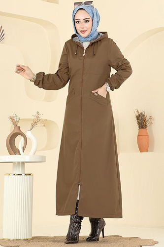 moda selvim Trenchcoat 2521MSA980 Camel - Thumbnail