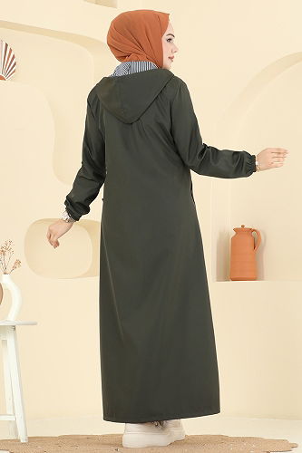 moda selvim ترانشكوت اخضر عفني 2521MSA980 - Thumbnail