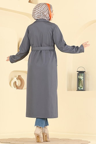 moda selvim ترانشكوت رمادي غامق 2633MSA980 - Thumbnail
