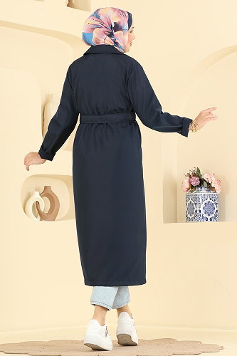 moda selvim ترانشكوت كحلي 2633MSA980 - Thumbnail