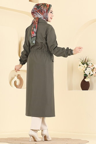 moda selvim ترانشكوت اخضر عفني 2639MSA980 - Thumbnail