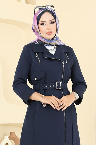 moda selvim ترانشكوت كحلي 2718SL432 - Thumbnail