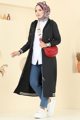 moda selvim ترانشكوت أسود 2722SL432 - Thumbnail