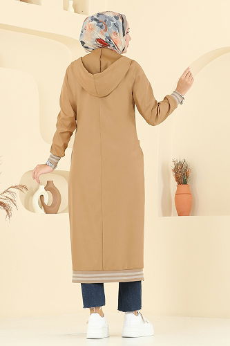 moda selvim Trenchcoat 2722SL432 Camel - Thumbnail