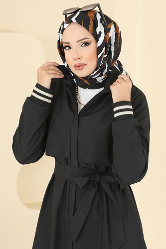 moda selvim ترانشكوت أسود 2732SL432 - Thumbnail