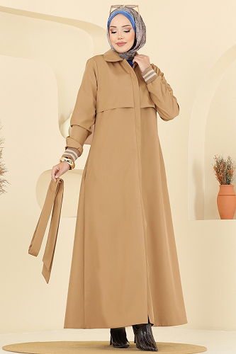 moda selvim Trenchcoat 2732SL432 Camel - Thumbnail