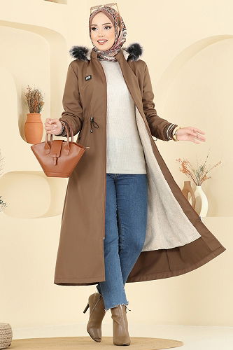 moda selvim Trenchcoat 2817MSA980 Tan - Thumbnail