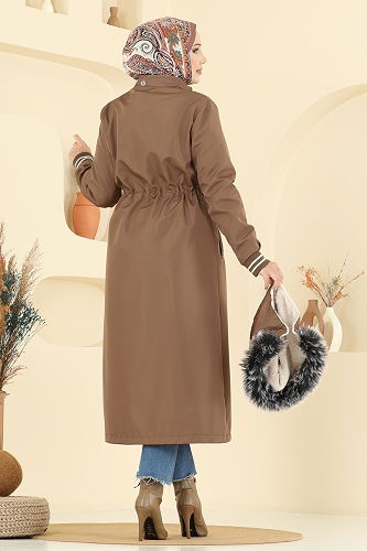 moda selvim Trenchcoat 2817MSA980 Tan - Thumbnail