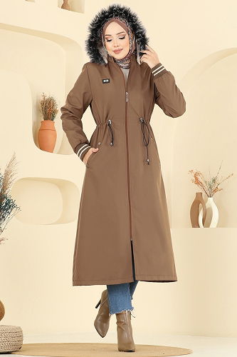 moda selvim Trenchcoat 2817MSA980 Tan - Thumbnail