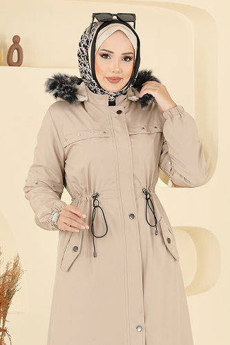 moda selvim Trenchcoat 2818MSA980 Beige - Thumbnail